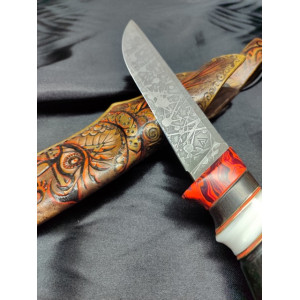 СКОРПІОН ексклюзивний ніж ручної роботи майстра GARAGE ART, сталь N690, 60 HRC. Photo 2